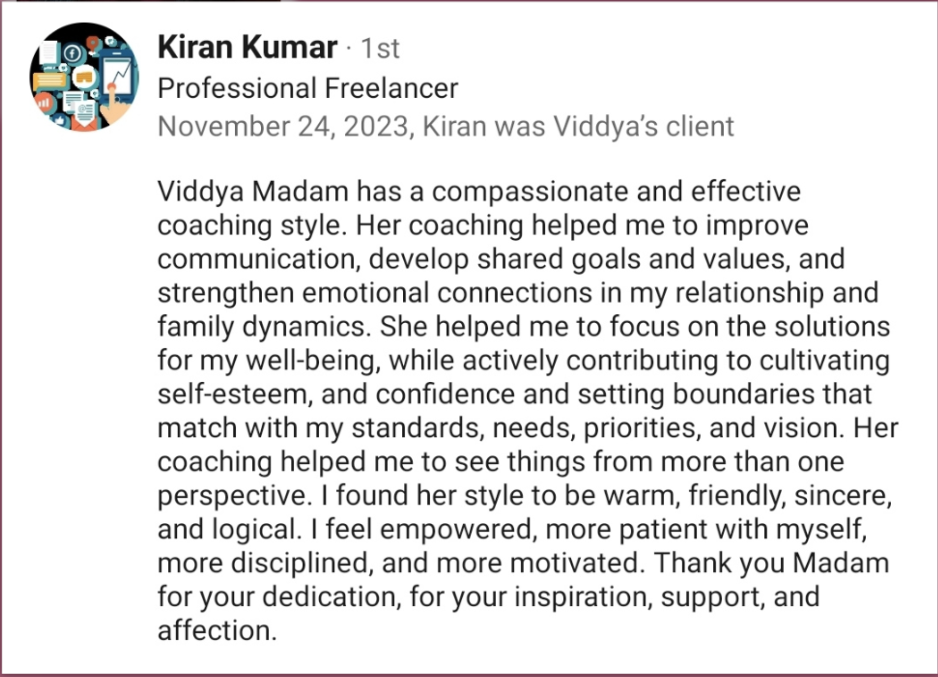 Client Testimonial